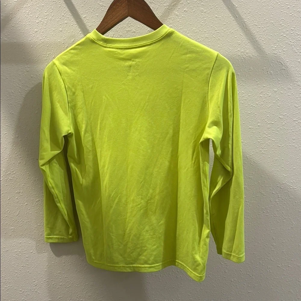 Nike Yellow Long Sleeve Tee Performance Top
